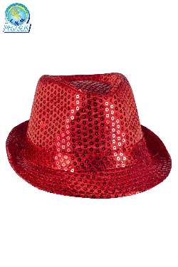 CAPPELLO PAILLETTES ROSSO